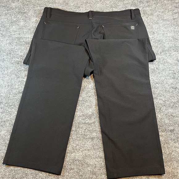 FootJoy FJ Pants Mens 36x30 Black Performance Athletic Fit Stretch 5 Pocket Golf - Picture 9 of 13